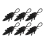 Halloween Black Plastic Rats - Pack of 6 1