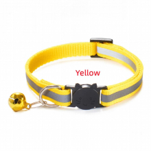 1pc Reflective Pet Collar with Safety Buckle and Bell for Cats and Small Dogs Keep Your Pet Safe and Visible at Night