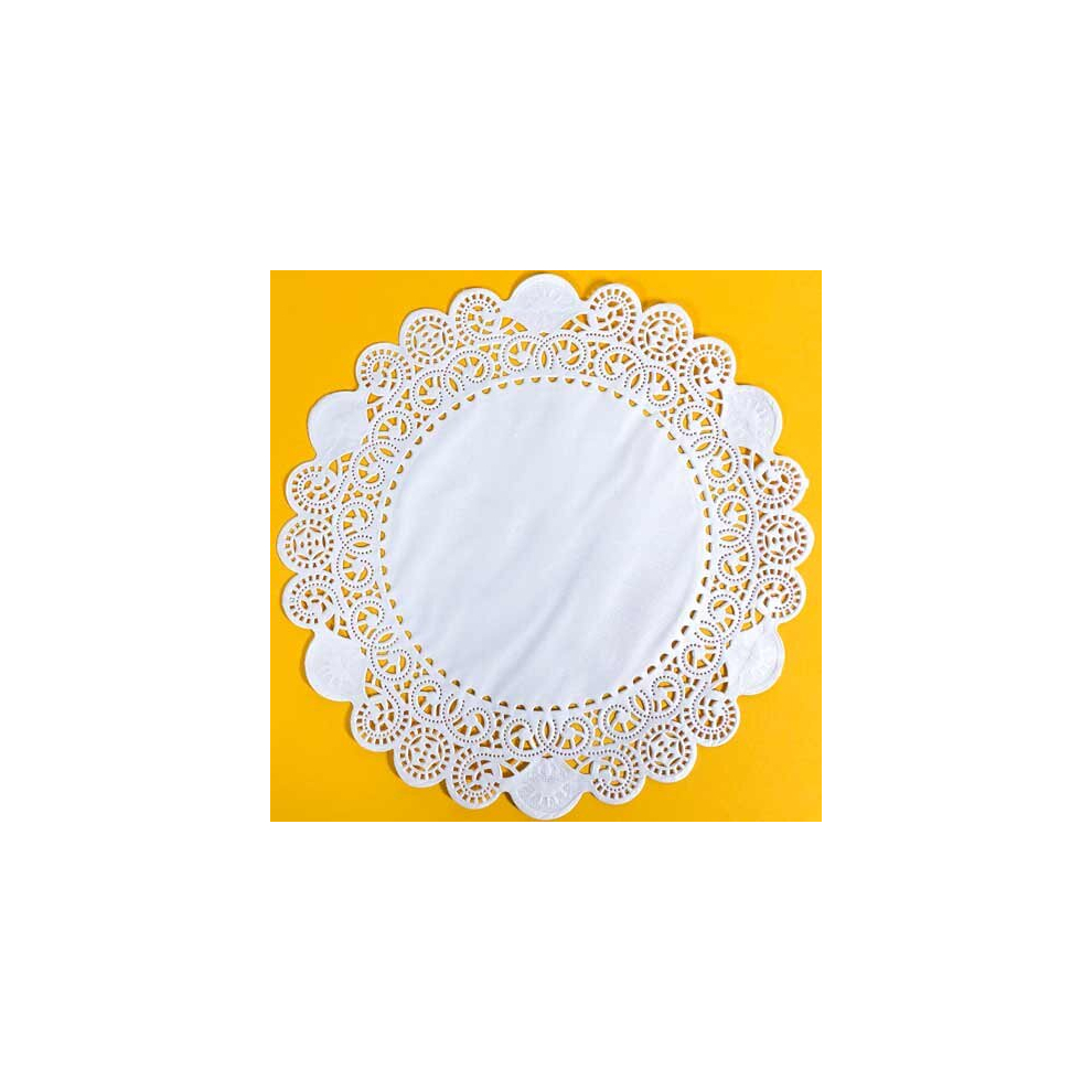 Dispo Round Paper Doilies 27Cm (10.5In) - Pack Of 250 For Food Service & Craft - Product Code 33927 White