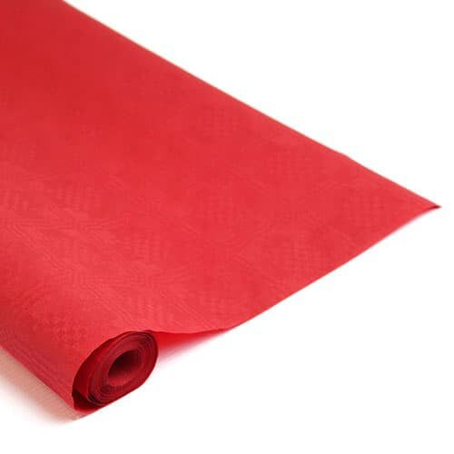 Red Paper Banquet Roll 8m x 1.18m
