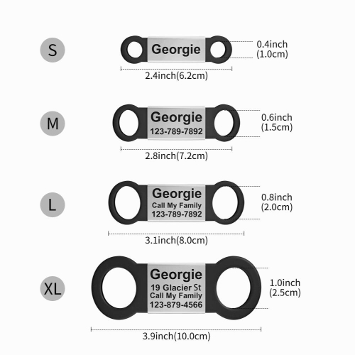 Personalized Engraved Pet Tags Pet ID Tags No Noise And Durable Cat ID Tags 2