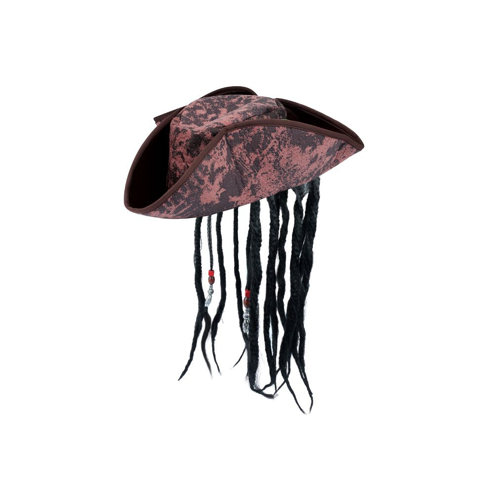 Henbrandt Unisex Pirates Hat With Dreadlocks Adults Fancy Dress
