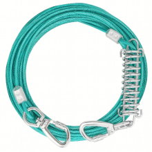 Tie Out Cable For Dogs 10FT 15FT 20FT 25F 30FT 40FT 50FT 75FT 100FT Dog Leads For Yard Chew Proof Heavy Duty Dog Tie Out Cable For Large Dogs Up To 12
