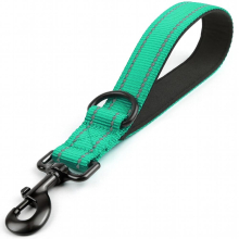 Taglory Short Dog Leash Traffic Padded Handle Heavy Duty Short Nylon Dog Lead For Training Control Reflective Threads Pet Leashes For Large Dogs And M