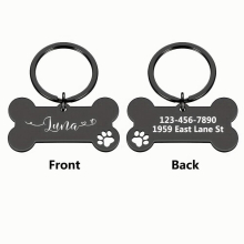 Custom Engraved Pet Tags Steel Nameplates for Dogs & Cats Anti Loss Collar Accessories