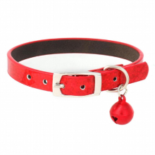 Leather Pet Collar Small Dog Collar PU Leather Pet Collar With Bell Strong Durable Collar For Cats And Puppies