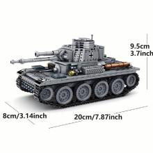 Retro Tank 38T Building Blocks Vintage T34 Armored Car Toys Military Model Puzzle Assembly Set Parent child Interaction Diy Toy Birthday Gift For Boys