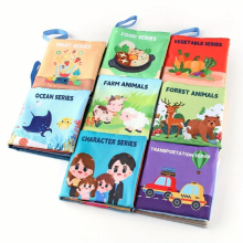 A Set Of 8 Cloth Books For Babies Including Books On Wild Animals Ocean Animals Fruits Transportation Food Fruits Poultry And Vegetables This Set Is A