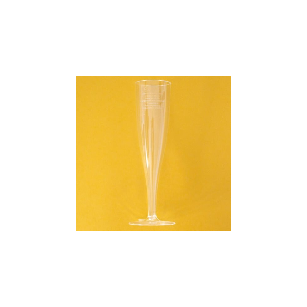 Clear Plastic Champagne Flutes 125ml - Pack of 100