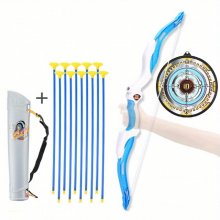1pc Childrens Archery Set Equipped With 10 Suction Cups Arrows Targets And Quivers Suitable For Outdoor Sports Toys For Boys And Girls Halloween Than
