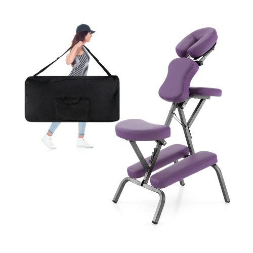 Folding Massage Chair Portable Adjustable Therapy Chair Stool With
