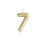 Metallic Gold Number 7 Shaped Candle 1