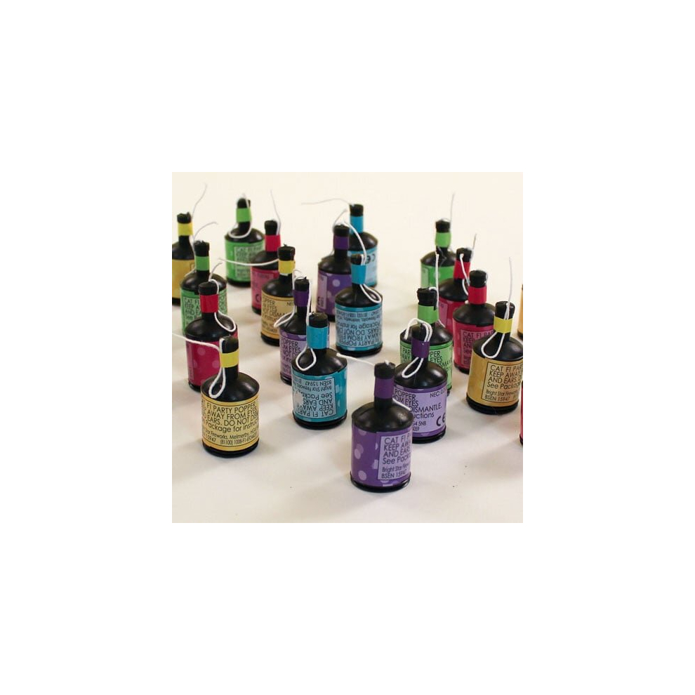 Unique Party Multicoloured Party Poppers - Pack Of 100