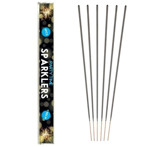 6 Hand Held Sparklers - 40cm - (1 Pack of 6 )