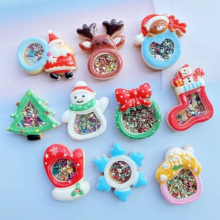 10Pcs Mini Shining Christmas Series Flat Back Resin Cabochons Scrapbooking DIY Jewelry Craft Decoration Accessorie F68