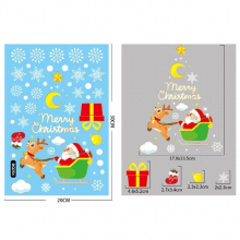 Merry Christmas Glass Window Stickers Santa Snowflake Elk Tree Snowman Decals Sticker Christmas Decorations For Home