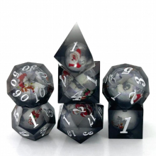 7Pcs/Set Christmas Series Liquid Core Dice Digital Game Table Interaction Playing Toys for Home Decor Polyhedron