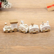 Wooden Christmas Small Train Children Kids Toys Xmas Ornaments For Home Creative Trains Decor Navidad Happy Year