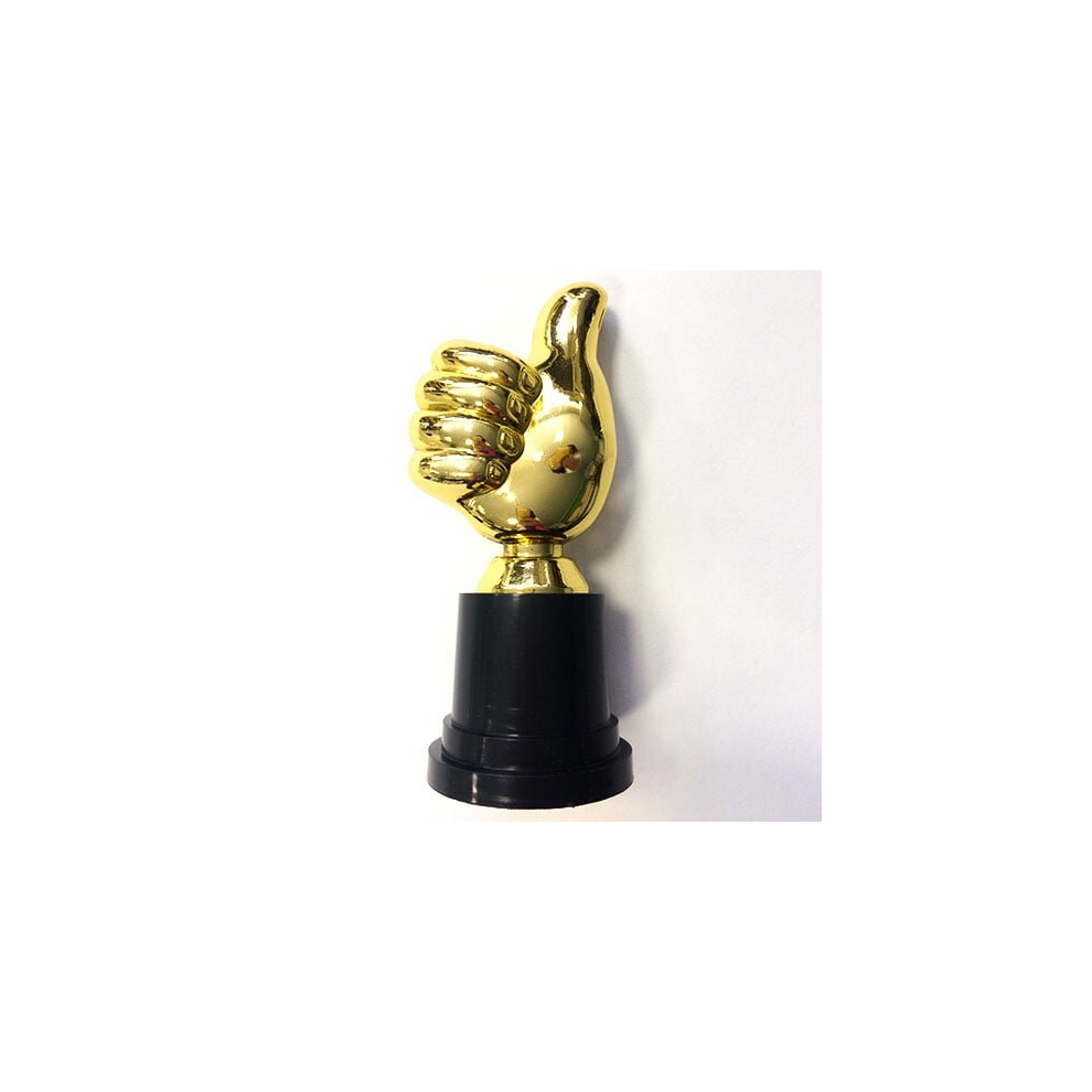 Golden Thumbs Up Statue Trophy 13cm