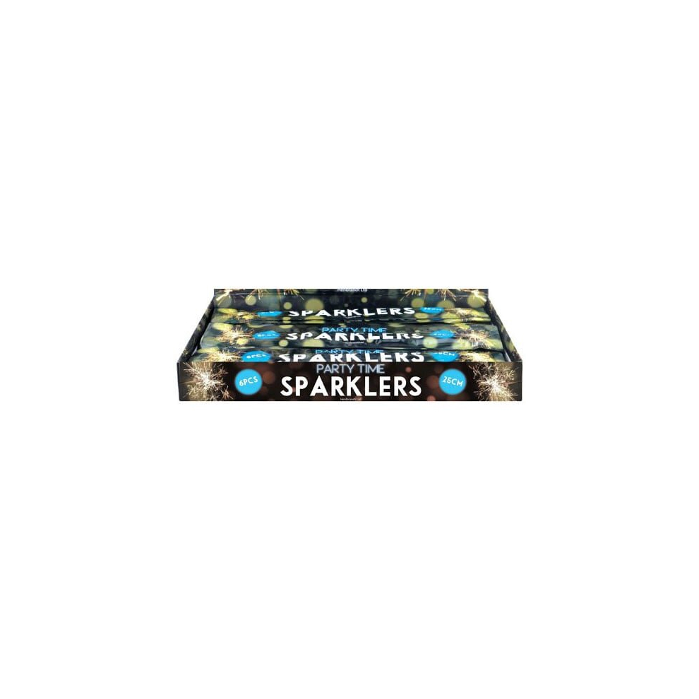 144 Hand Held Sparklers - 25cm (10in) - 24 Packs of 6 (X39120)