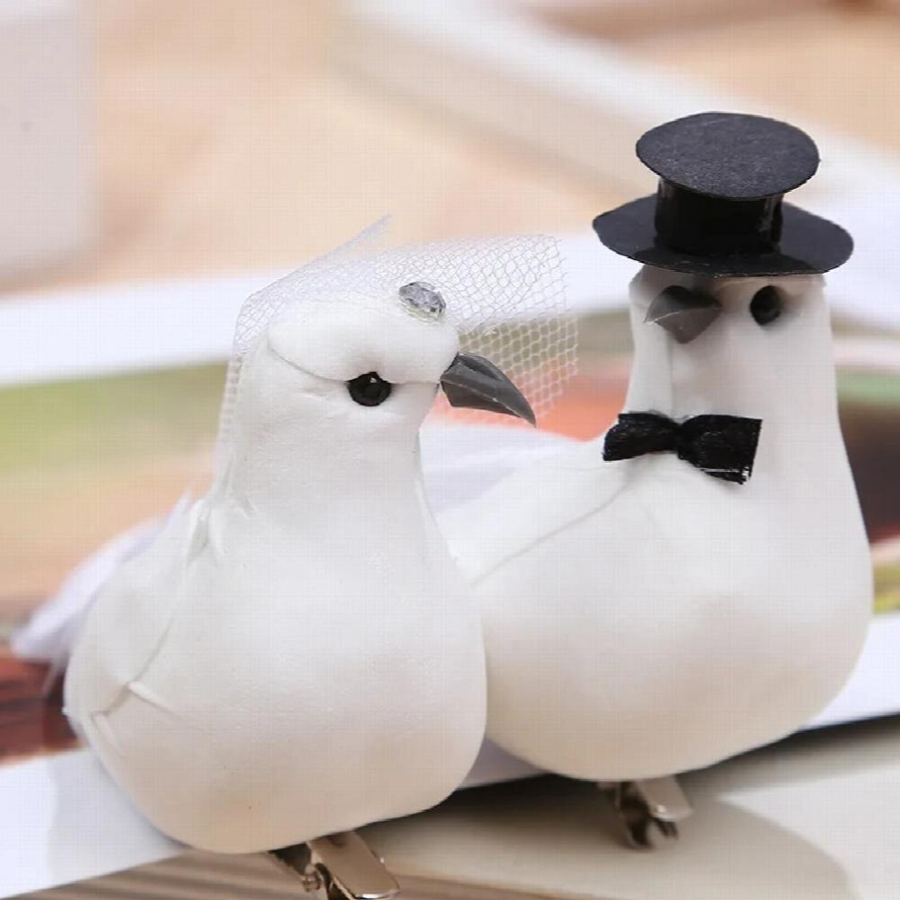 Doves Feather Artificial Foam Lover Peace Couple a Pair Doves Bird Home Decor Simulation Figurines Miniatures Bird Model-image-OPC-PCYHV7K-NEW
