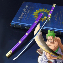 Roronoa Zoro Sword Samurai Katana Sword Alloy Metal Blade Anime Swords Ornament Collection Decoration Crafts with Shelf