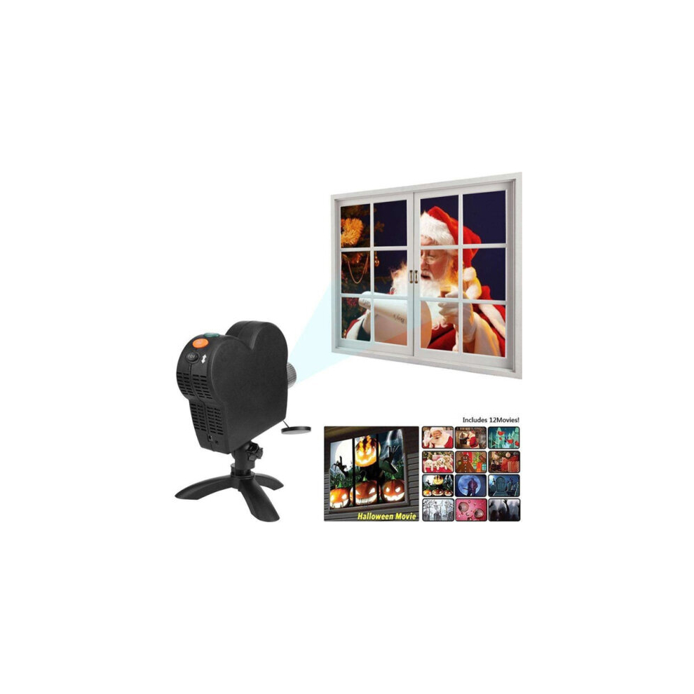 Christmas Xmas Light Santa Window Projector Movies Lamps Display
