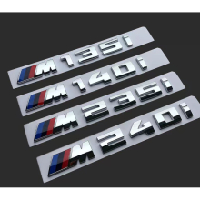 (Bright Silver, M235i) M140i M240i M540i M740Li M760Li Badge Rear Trunk Tailgate Emblem Decal Sticker