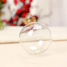 Clear Plastic Christmas Balls Baubles Sphere DIY Fillable Xmas Tree Ornament 6/8/10CM Wedding Bar Christmas Hanging Decorations
