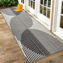 (JETT, 60cm x 220cm (2ft x 7ft 7")- Runner Rug) Non Slip Area Rugs Printed Geometric Carpets Mats
