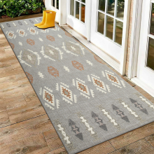 (NOVA, 60cm x 220cm (2ft x 7ft 7")- Runner Rug) Non Slip Area Rugs Printed Geometric Carpets Mats