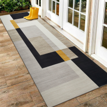 (MILO, 60cm x 220cm (2ft x 7ft 7")- Runner Rug) Non Slip Area Rugs Printed Geometric Carpets Mats