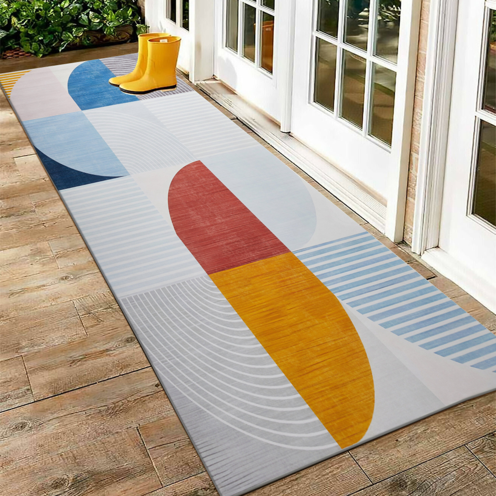 (KIRA, 60cm x 220cm (2ft x 7ft 7")- Runner Rug) Non-Slip Runner Rugs Living Room Kitchen Carpet