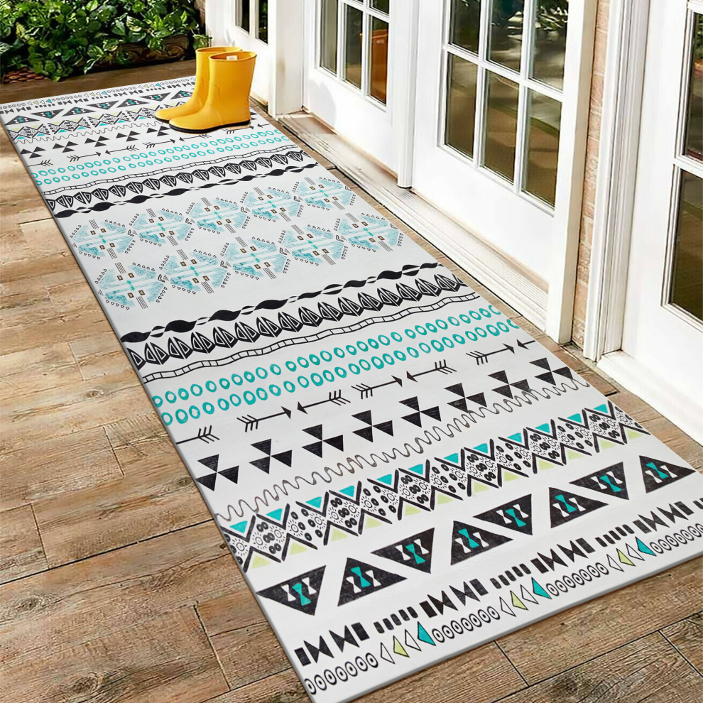 (ZURI, 60cm x 220cm (2ft x 7ft 7")- Runner Rug) Non-Slip Runner Rugs Living Room Kitchen Carpet