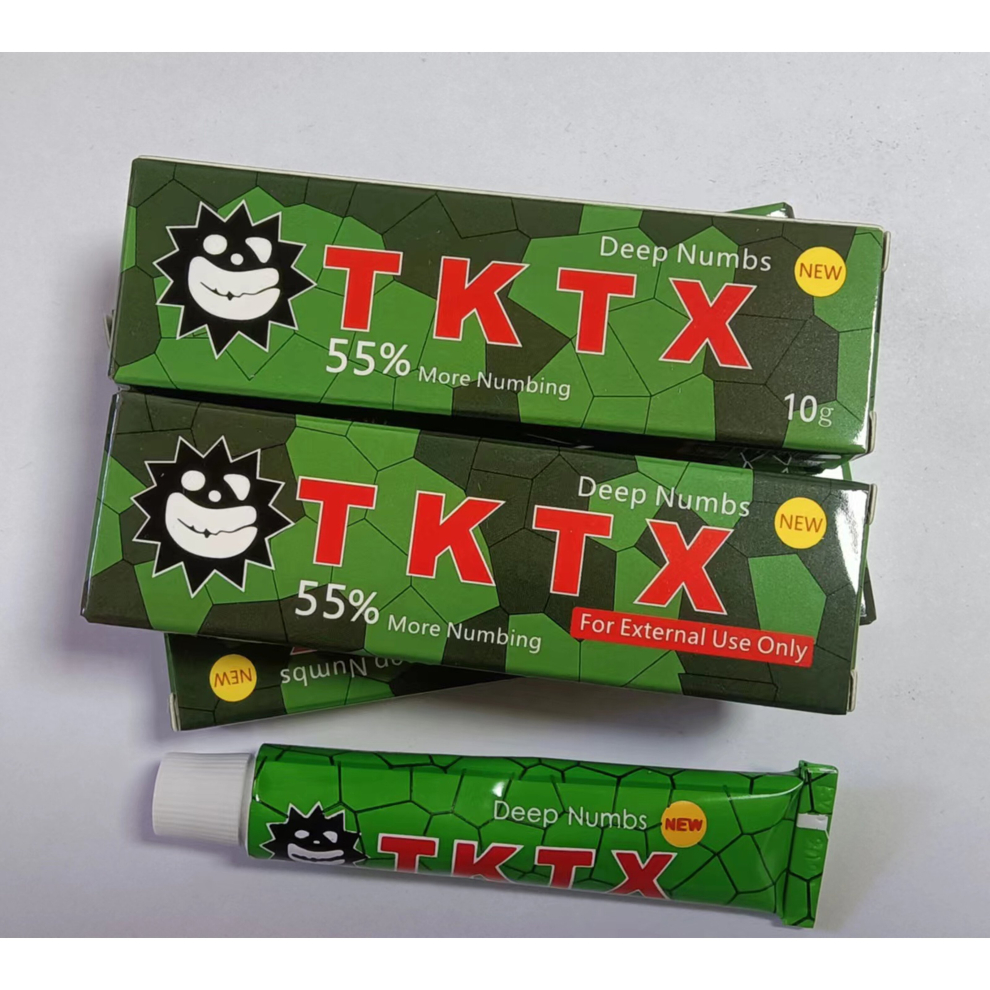 (6 Tubes) Original TKTX Numbing Cream Green 55% 