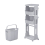 Living And Home 4-Tier Storage Rack Laundry Basket with Wheels 5