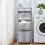 Living And Home 4-Tier Storage Rack Laundry Basket with Wheels 1