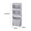 Living And Home 4-Tier Storage Rack Laundry Basket with Wheels 6