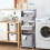 Living And Home 4-Tier Storage Rack Laundry Basket with Wheels 2
