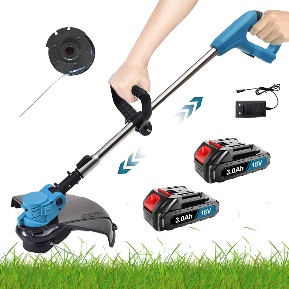 Cordless Grass Line Trimmer Strimmer+line spool+2Battery+Charger-Makita Compatible