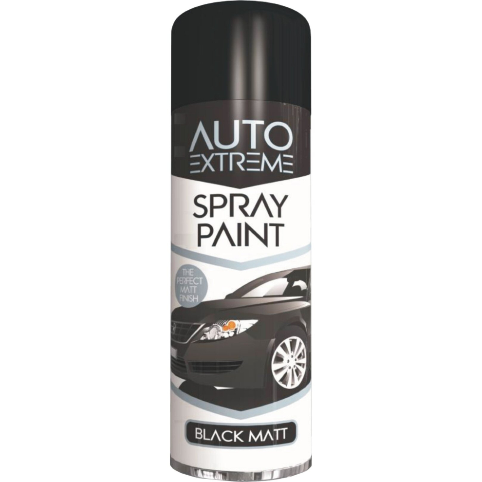 250ml Auto Extreme Black Matt Spray Paint, Perfect Matt Finish