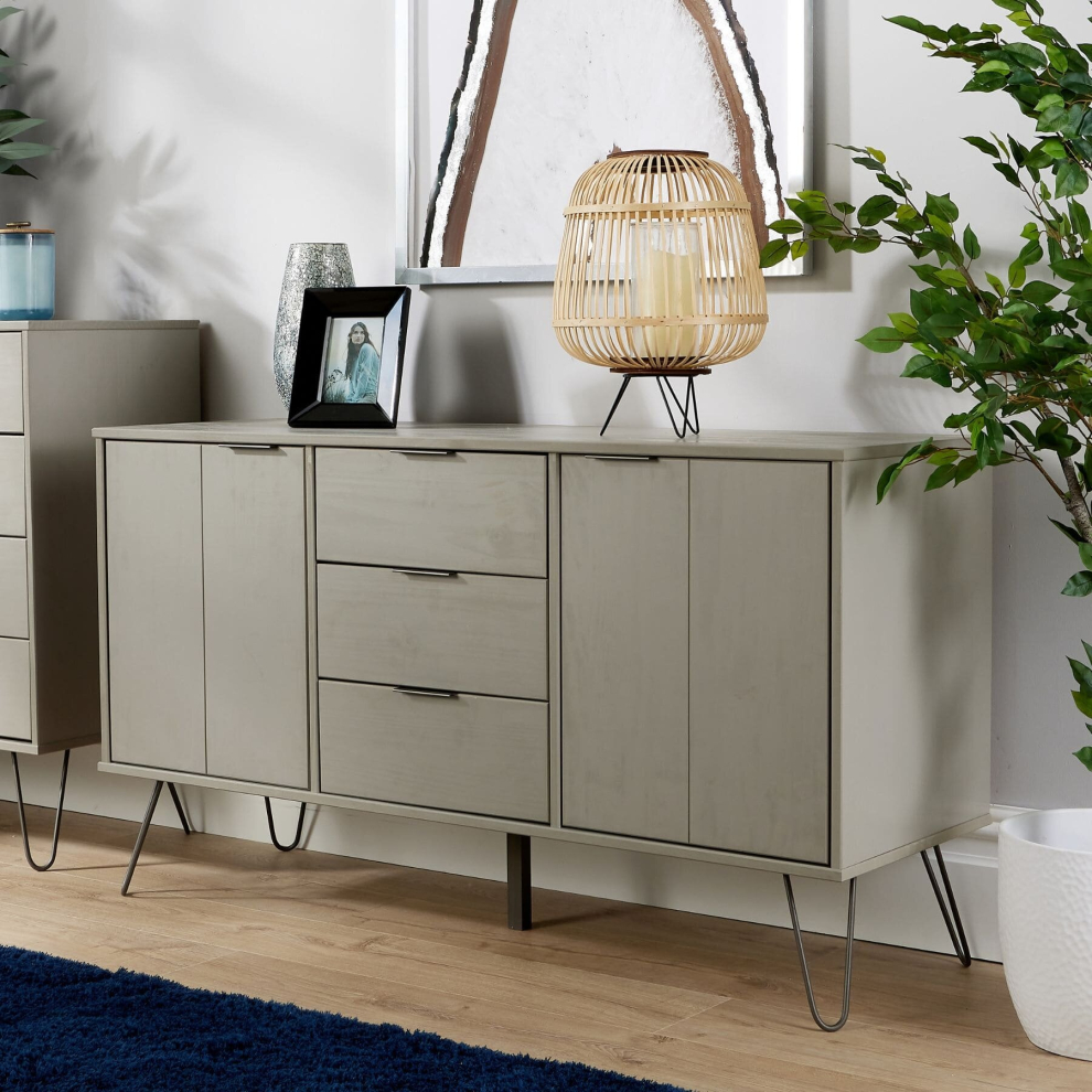 Acadia Modern Industrial 3 Drawer Sideboard Unit