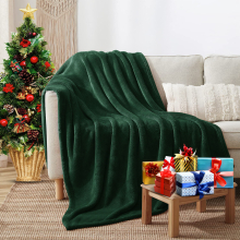 (Green- Fleece Blankets Throw) Large Fleece Blankets Faux Fur Warm Sofa Bed Throw