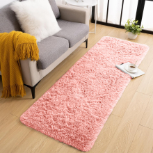 (Pink- Shaggy Runner Rug) Runner Rugs For Bedroom Living Room Non Slip Fluffy Shaggy Soft Carpet