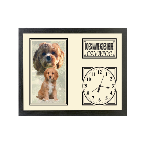 Cavapoo Personalised Dog Breed Gift Clock