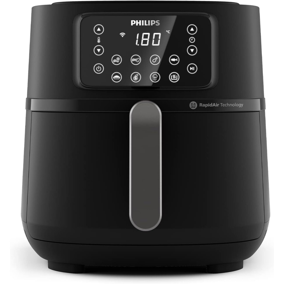 Philips 5000 Series XXL, 7.2L (1.4Kg) - 6 portions, 16-in-1 Air fryer, Wi-Fi connected, 90% Less fat with Rapid Air Technology, Recipe app (HD9285/91)