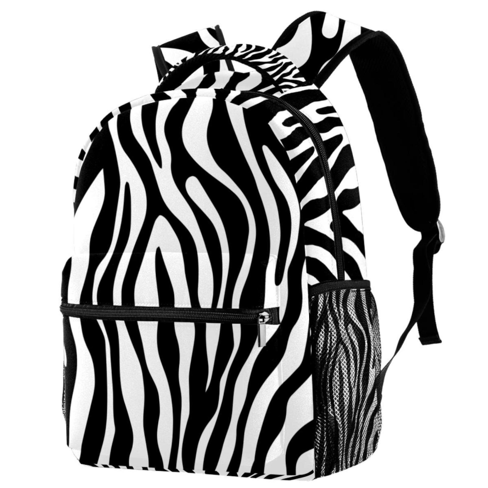 Lightweight Laptop Daypack Funny Zebra Skin Print Backpack College Schoolbag Travel Casual Rucksack for Women Men