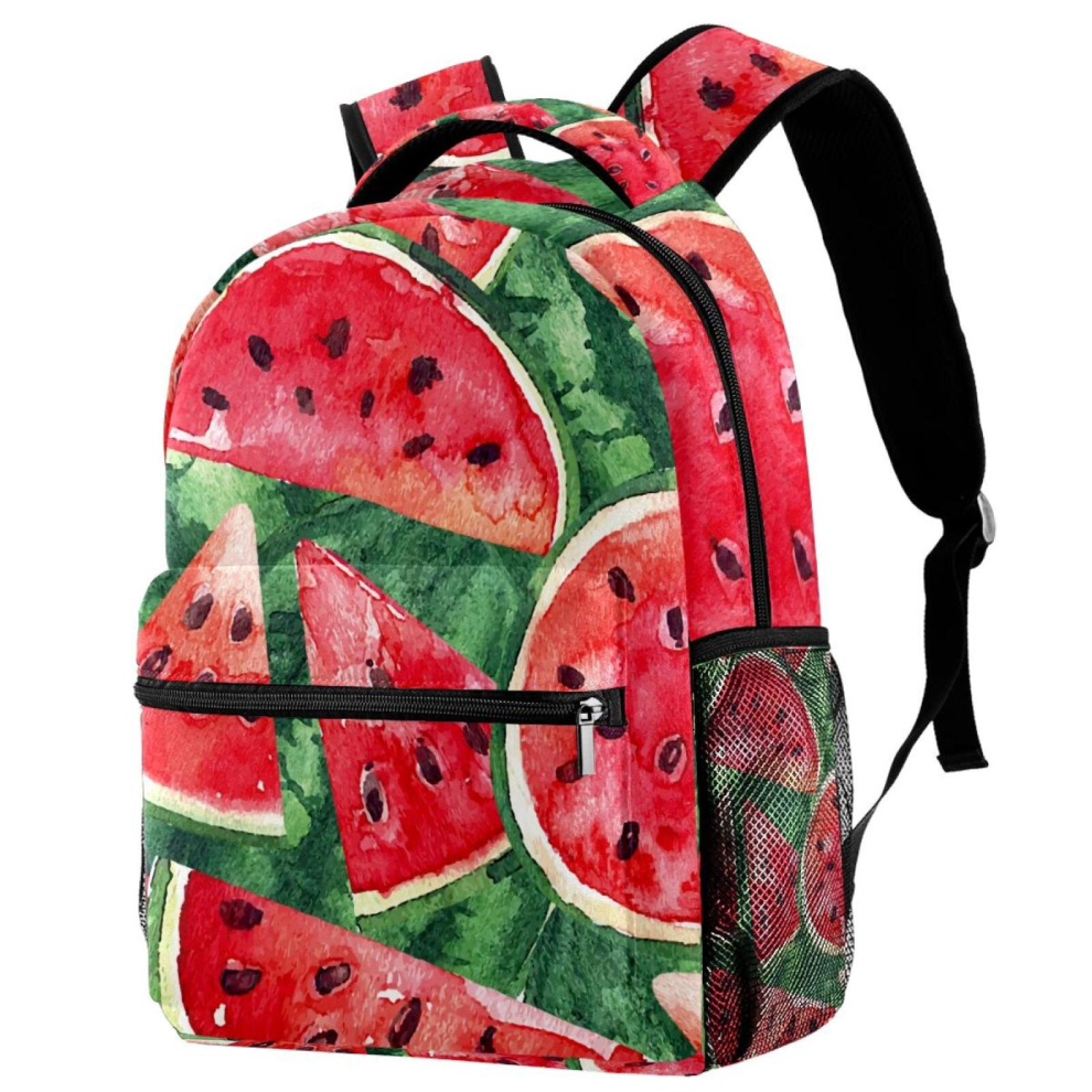 Lightweight Laptop Daypack Summer Watermelons Painted Red Backpack College Schoolbag Travel Casual Rucksack for Women Men