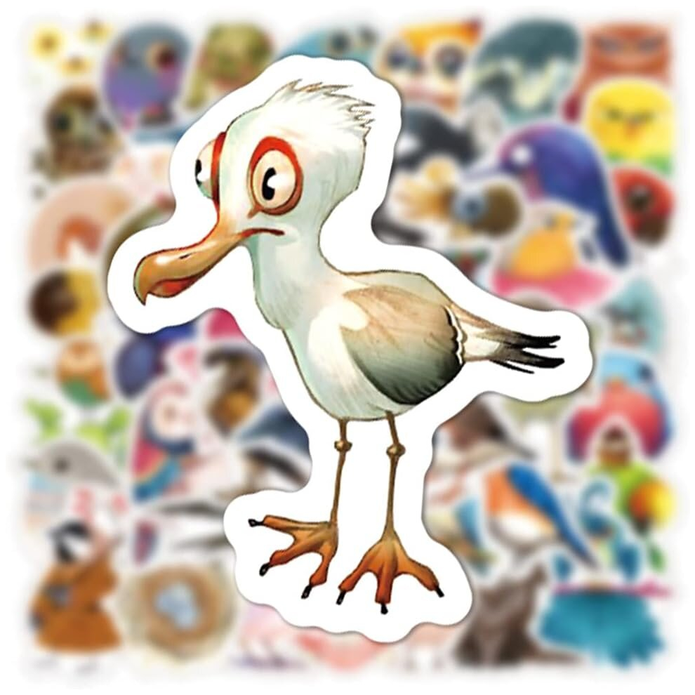 Tianci Bird Stickers For Water Bottles 50Pcs Colourful Bird Stickers For Teens,Adults Waterbottle,Laptop,Phone,Hydro Flask Travel Vinyl Stickers Waterproof