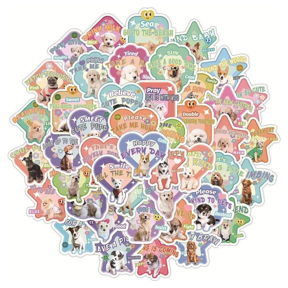 Tianci 120Pcs Dog Stickers Vinyl Stickers Adorable Decorations For Water Bottles,Laptops,Phones,Scrapbooking,Journaling,Mug Decals-Perfect Party Favors